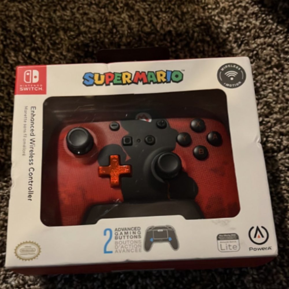 Super Mario Bros. Mario Silhouette Enhanced Wireless Controller for Nintendo